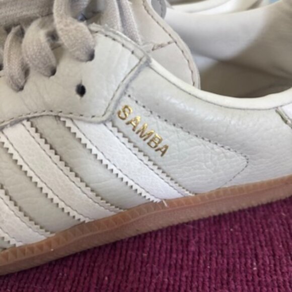 Adidas Samba OG "Beige/White/Gum" Sneaker Size 7.5 - Picture 4 of 7
